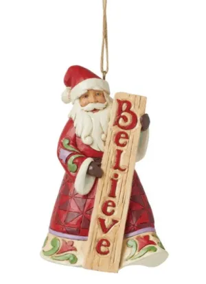 Santa with Porch Board Ornament