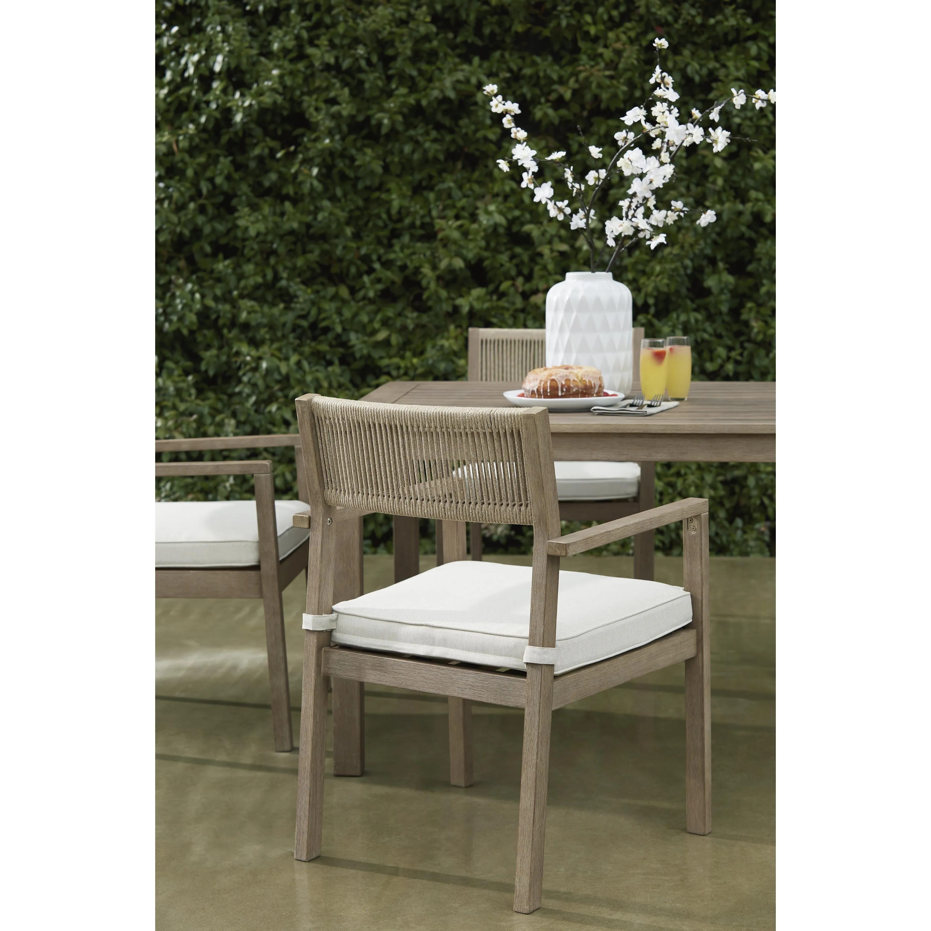 Signature Design by Ashley Aria Plains P359-615 Square Dining Table with Umbrella Option