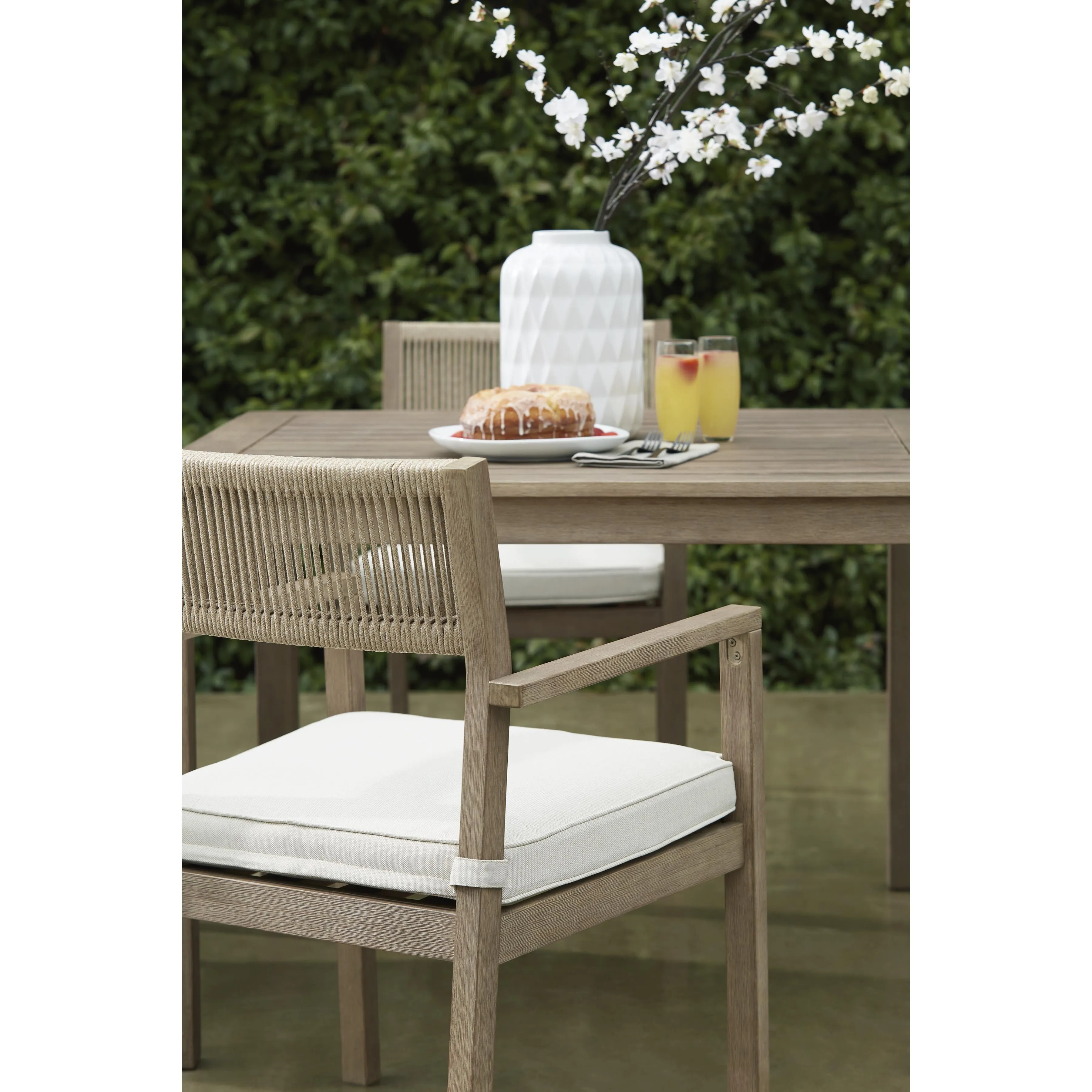 Signature Design by Ashley Aria Plains P359-615 Square Dining Table with Umbrella Option