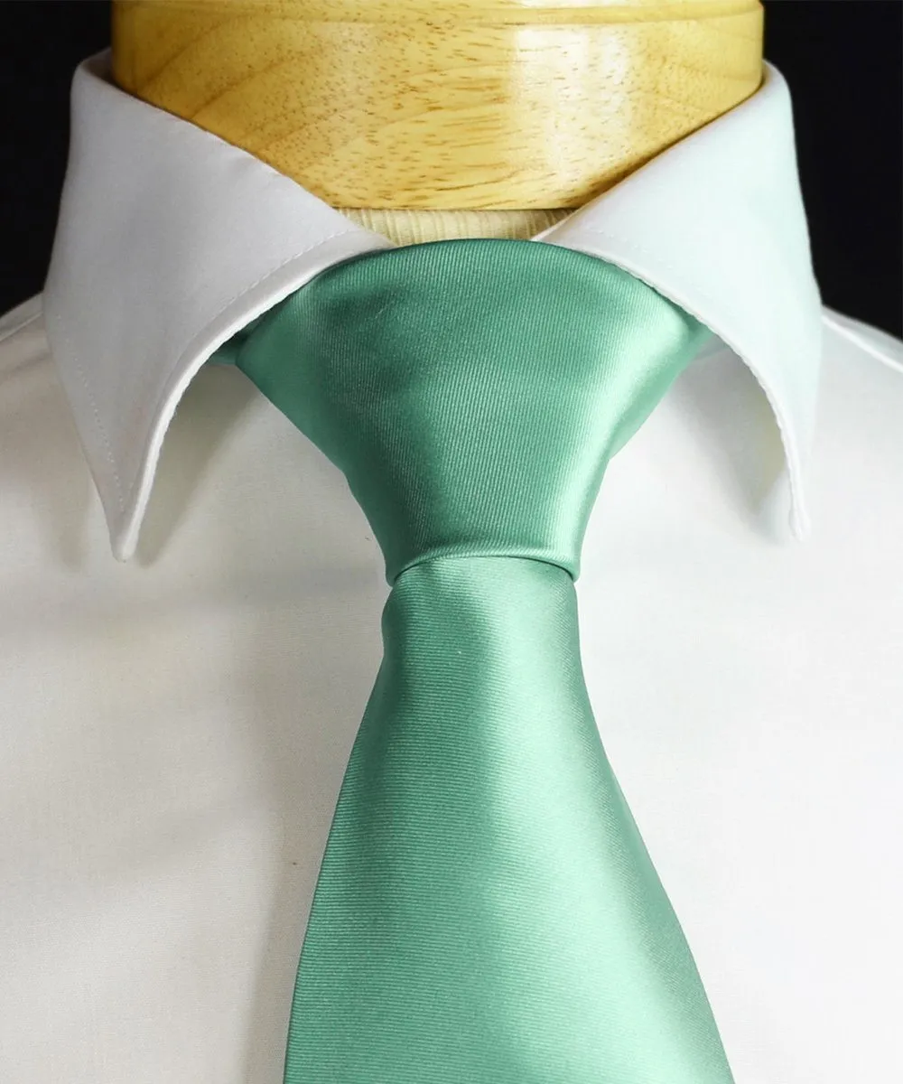 Solid Opal Necktie and Pocket Square