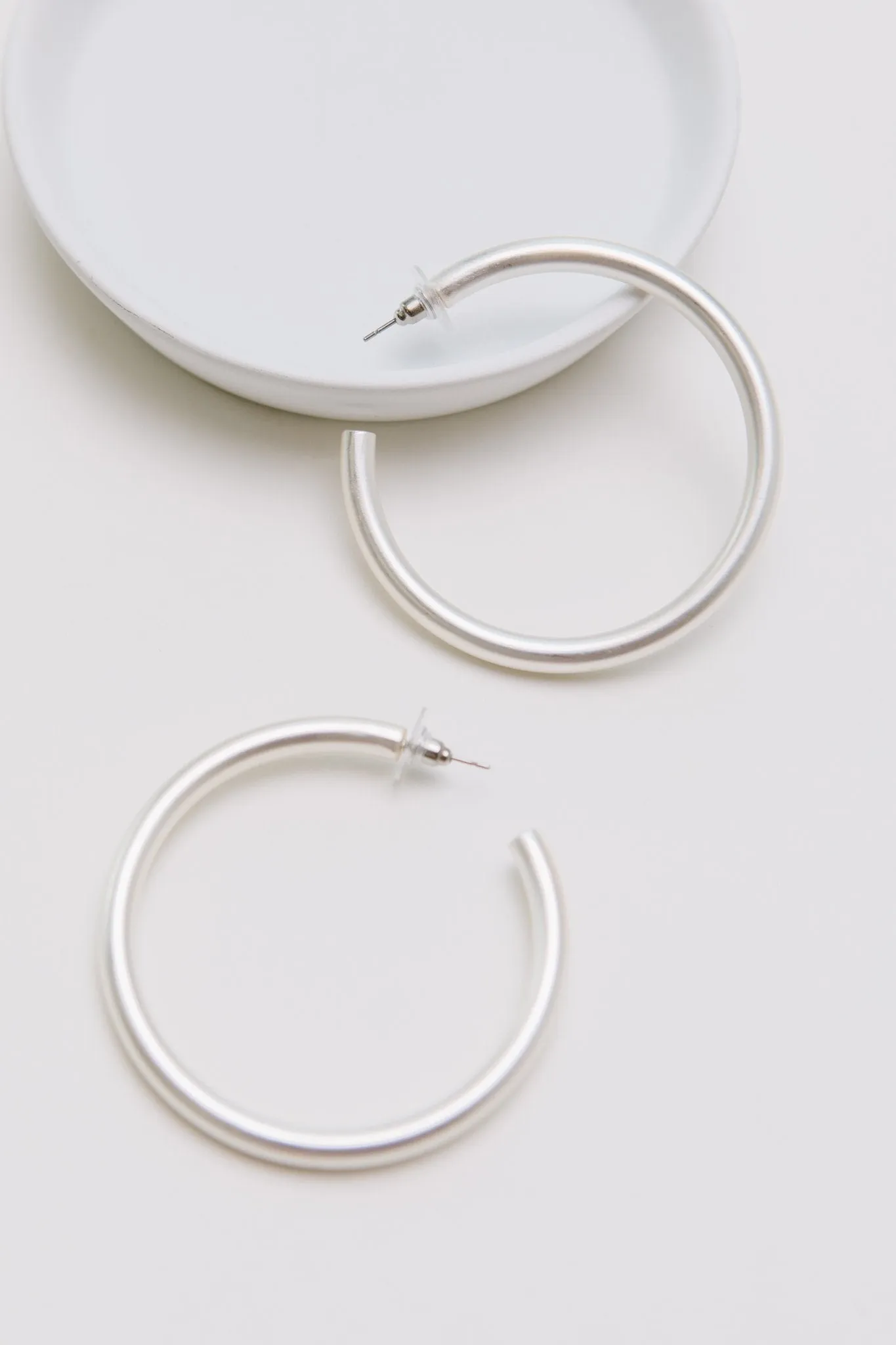 Solid Silver Hoops