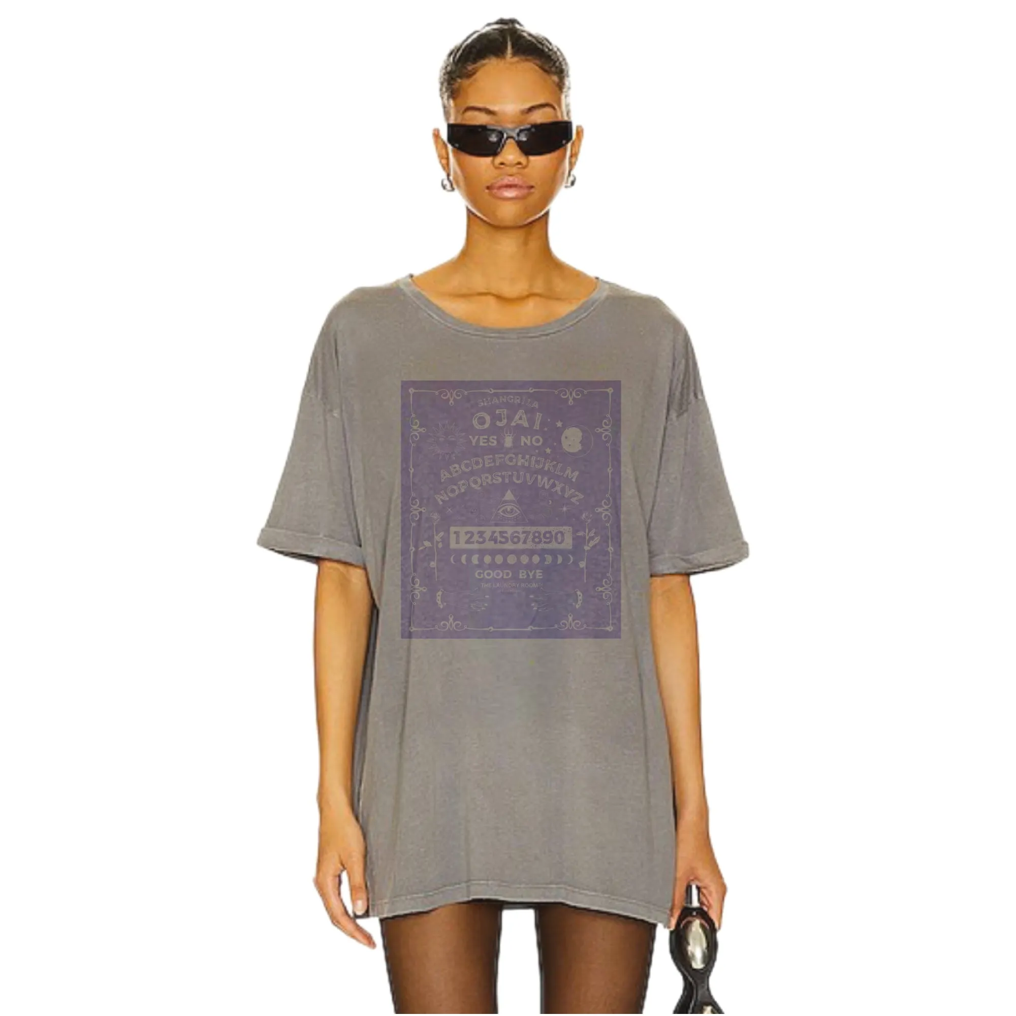 Spooky Ojai - Oversized Tee - Gravity Grey