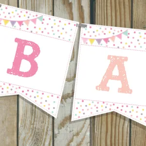 Sprinkle Baby Shower Banner For A Girl