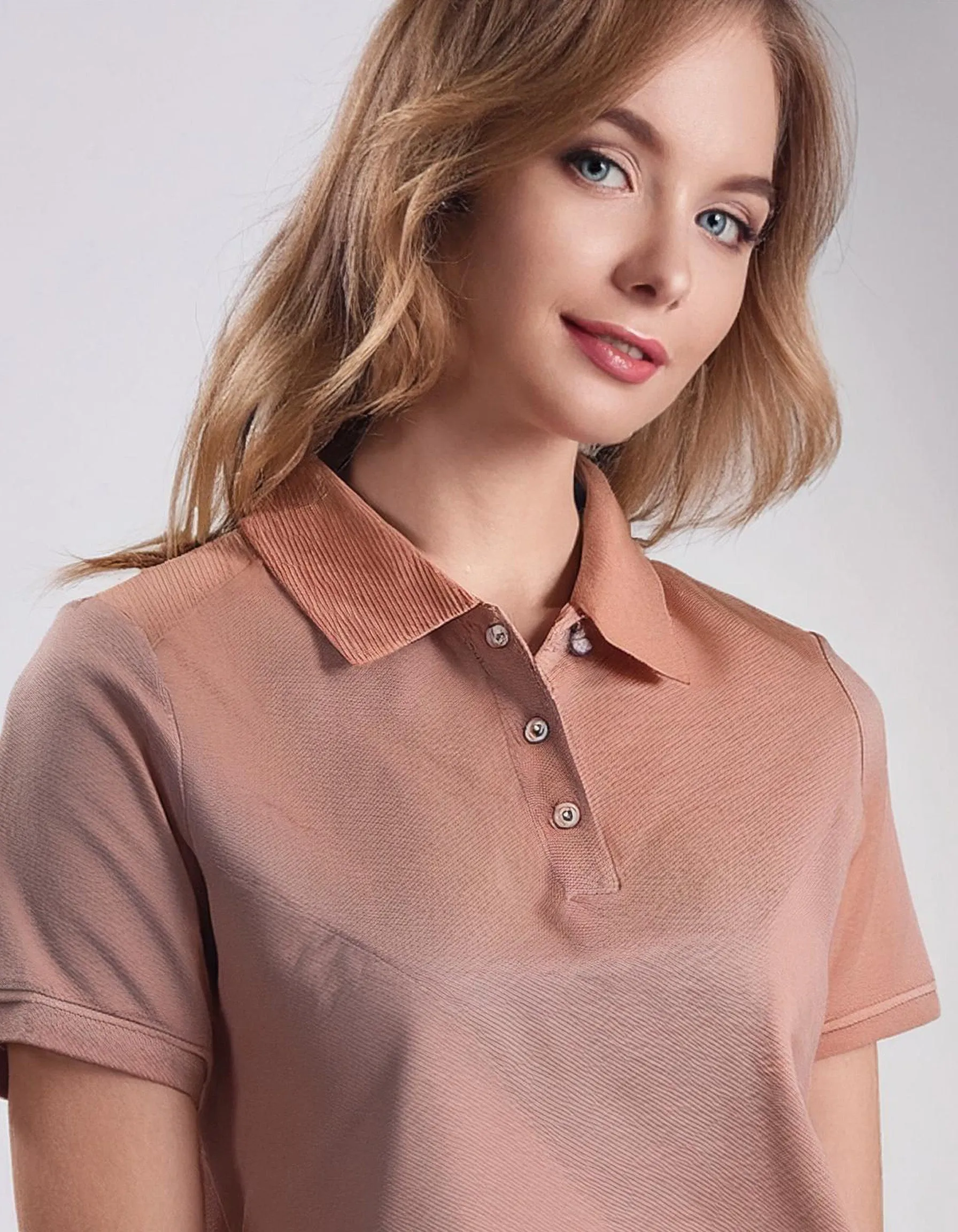 Taupe Short-Sleeve Polo Shirt