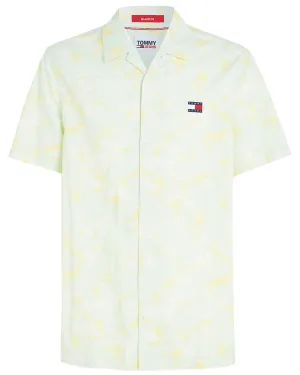 Tommy Jeans Pastel Camo Relaxed Fit Short Sleeve Shirt - Green (Organic)