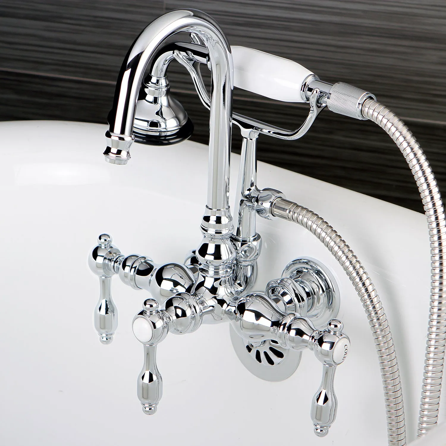 Tudor Wall Mount Clawfoot Tub Faucet